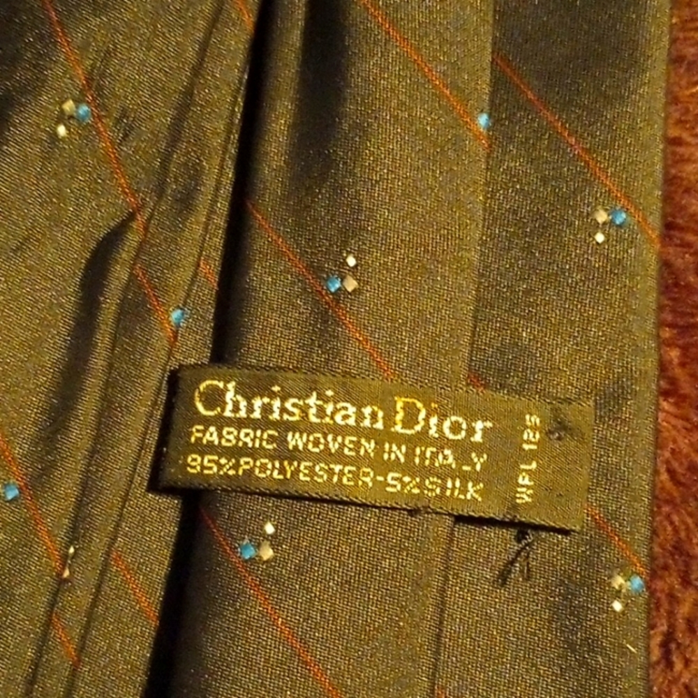 Vintage Christian Dior tie made in the USA fabric woven in Italy  wpl 125